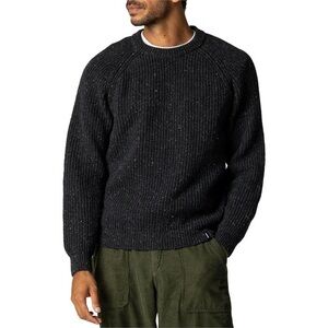 Finisterre • Dark Gray/Black Ribbed Wool Mora Sweater • S